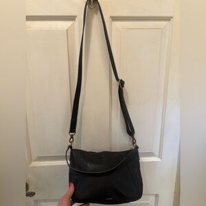 Fossil Black Leather Crossbody Bag